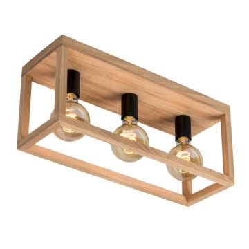 Lampa sufitowa KAGO 3xE27/60W/230V matowy dąb