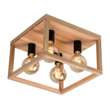 Lampa sufitowa KAGO 4xE27/60W/230V matowy dąb