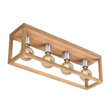 Lampa sufitowa KAGO 4xE27/60W/230V matowy dąb