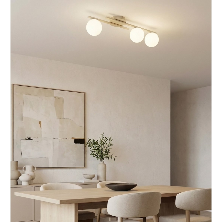Lampa sufitowa KAIRO 3xE14/10W/230V beżowa
