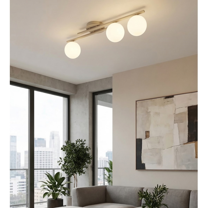 Lampa sufitowa KAIRO 3xE14/10W/230V beżowa