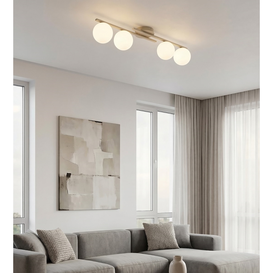 Lampa sufitowa KAIRO 4xE14/10W/230V beżowa
