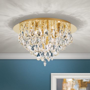 Lampa sufitowa kryształowa CELESTE 6xG9/40W/230V śr. 45 cm złoty
