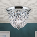 Lampa sufitowa kryształowa PLAFOND 1xE27/40W/230V śr. 26 cm chrom błyszczący