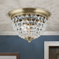 Lampa sufitowa kryształowa PLAFOND 3xE27/40W/230V śr. 35 cm brąz