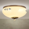 Lampa sufitowa LANDHAUS 1xE27/60W/230V śr. 21 cm brąz/beżowy/niebieski