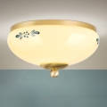 Lampa sufitowa LANDHAUS 1xE27/60W/230V śr. 21 cm mosiężna/beżowa/niebieska