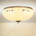 Lampa sufitowa LANDHAUS 3xE27/60W/230V Ø 35 cm brązowy/beżowy/niebieski