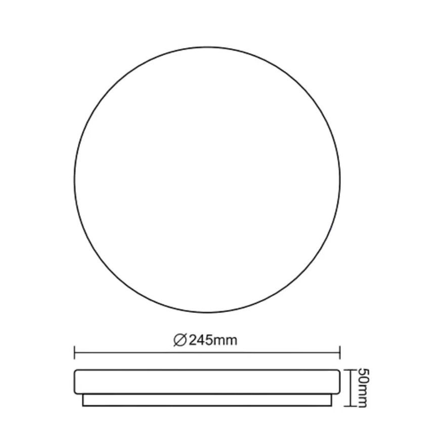 Lampa sufitowa łazienkowa LED OPAL 12W/230V, śr. 24,5 cm, IP44, biała