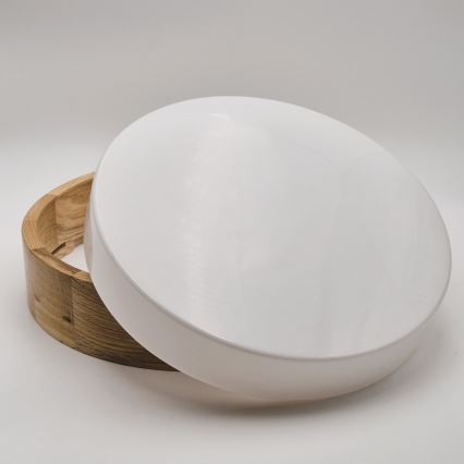 Lampa sufitowa łazienkowa OAK 3xE27/15W/230V dąb Ø37 cm IP54