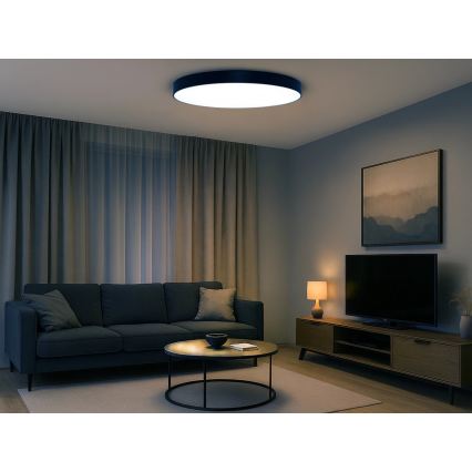 Lampa sufitowa LED 200W/230V 3000/4000/6500K, średnica 100 cm, czarna