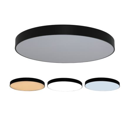 Lampa sufitowa LED 200W/230V 3000/4000/6500K, średnica 100 cm, czarna
