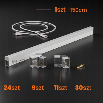 LED Lampa sufitowa HEXAGON LED/240W/85-265V 4000K 298x209 cm CRI 90 IP54 biała