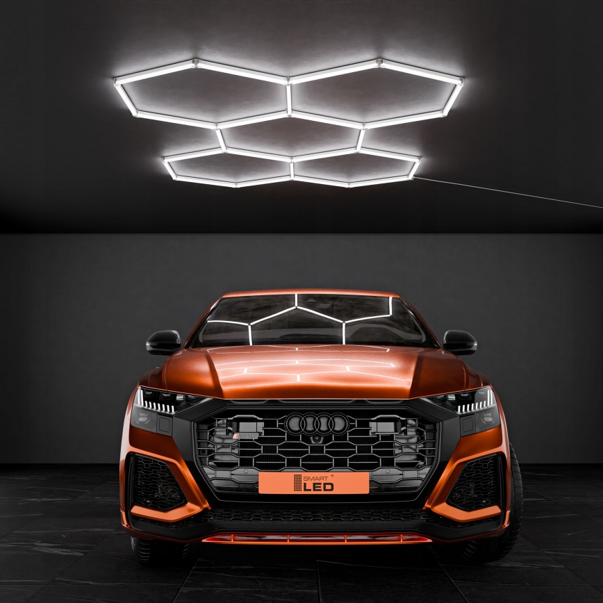 Lampa sufitowa LED HEXAGON/240W/85-265V 6500K 298x209 cm CRI 90 IP44 biała