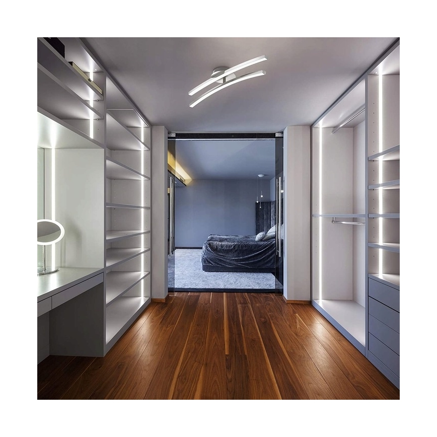 Lampa sufitowa LED 2x6W/230V, błyszczący chrom