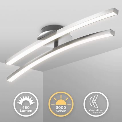 Lampa sufitowa LED 2x6W/230V, błyszczący chrom