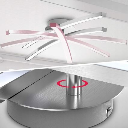 Lampa sufitowa LED 2x6W/230V, błyszczący chrom