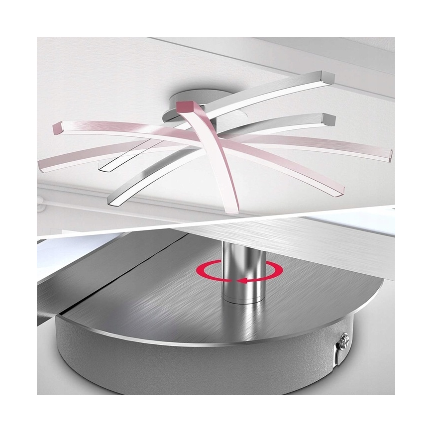 Lampa sufitowa LED 2x6W/230V, błyszczący chrom