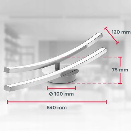 Lampa sufitowa LED 2x6W/230V, błyszczący chrom