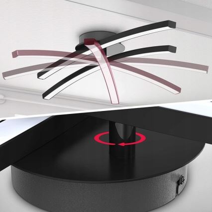 Lampa sufitowa LED 2xLED/6W/230V 3000K czarna