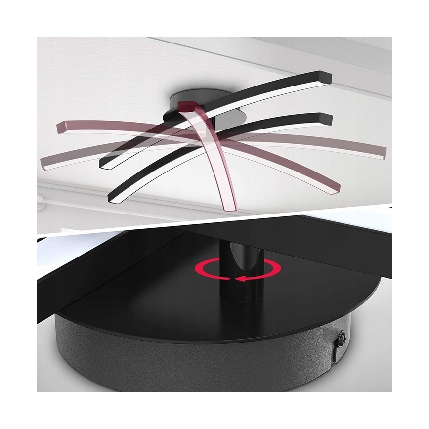 Lampa sufitowa LED 2xLED/6W/230V 3000K czarna