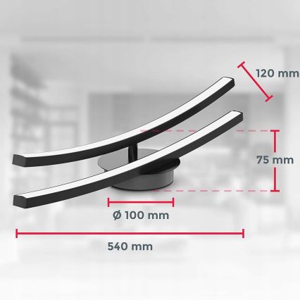 Lampa sufitowa LED 2xLED/6W/230V 3000K czarna
