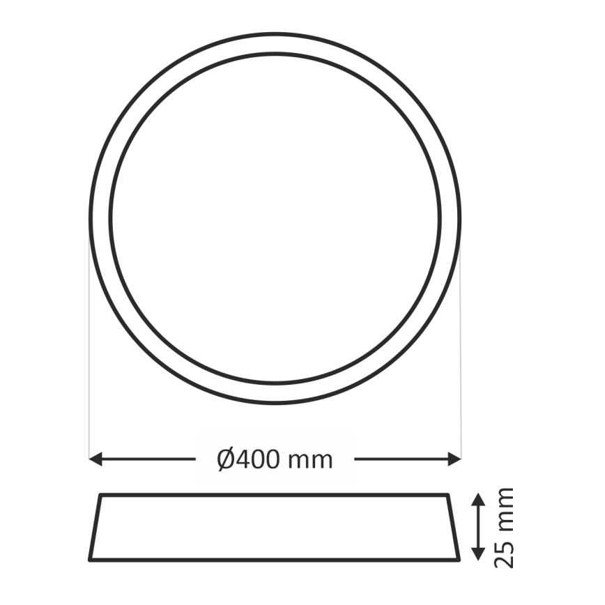 Lampa sufitowa LED/32W/230V 3000/4000/6500K, średnica 40 cm, beżowa