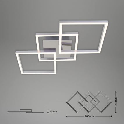 Lampa sufitowa LED/33W/230V 3000K matowy chrom