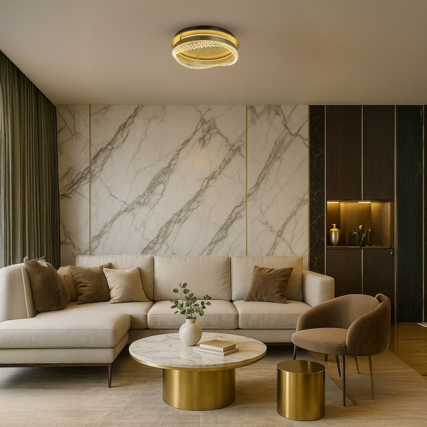 Lampa sufitowa LED/36W/230V śr. 43 cm złota