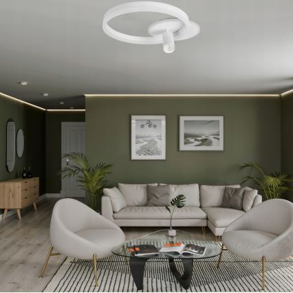 Lampa sufitowa LED 38W/230V + 1xGU10/30W, biała