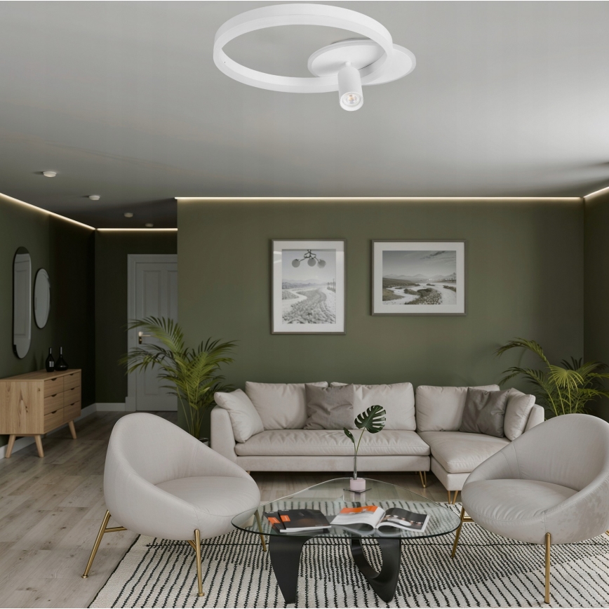 Lampa sufitowa LED 38W/230V + 1xGU10/30W, biała