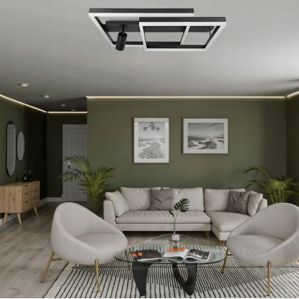 Lampa sufitowa LED/38W/230V + 1xGU10/30W czarna