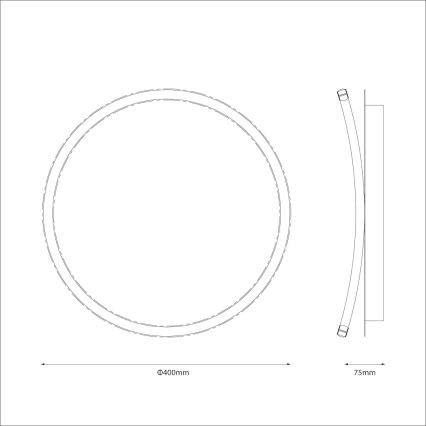 Lampa sufitowa LED CALI LED/30W/230V śr. 40 cm czarna