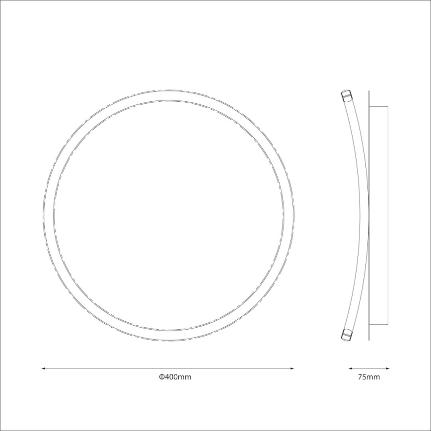 Lampa sufitowa LED CALI LED/30W/230V śr. 40 cm czarna