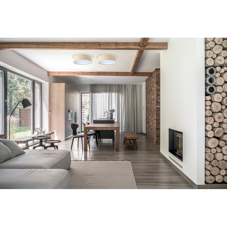 Lampa sufitowa LED GALAXY LED/24W/230V śr. 44 cm beżowo-biała