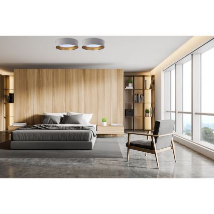 Lampa sufitowa LED GALAXY LED/24W/230V Ø 44 cm szara/złota