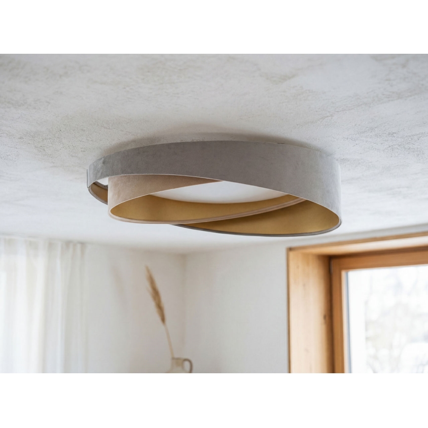 Lampa sufitowa LED GALAXY MODERN LED/24W/230V śr. 55 cm szara/beżowa/złota