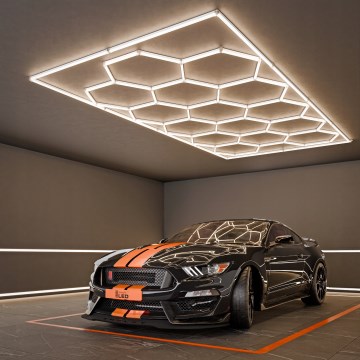 Lampa sufitowa LED HEXAGON LED/696W/85-265V 4000K 484x243 cm CRI 90 IP44 biała