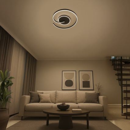 Lampa sufitowa LED LORENZO LED/22W/230V śr. 50 cm czarna