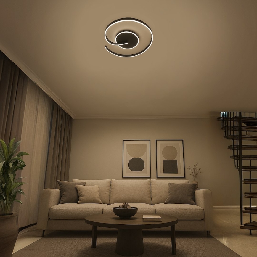 Lampa sufitowa LED LORENZO LED/22W/230V śr. 50 cm czarna