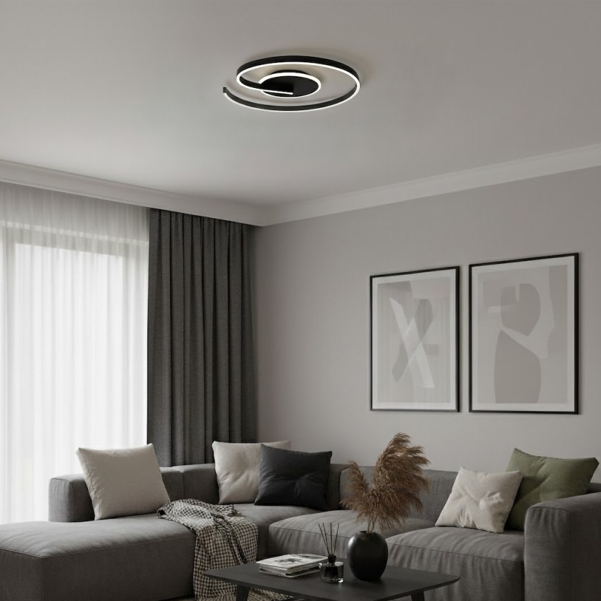 Lampa sufitowa LED LORENZO LED/22W/230V śr. 50 cm czarna