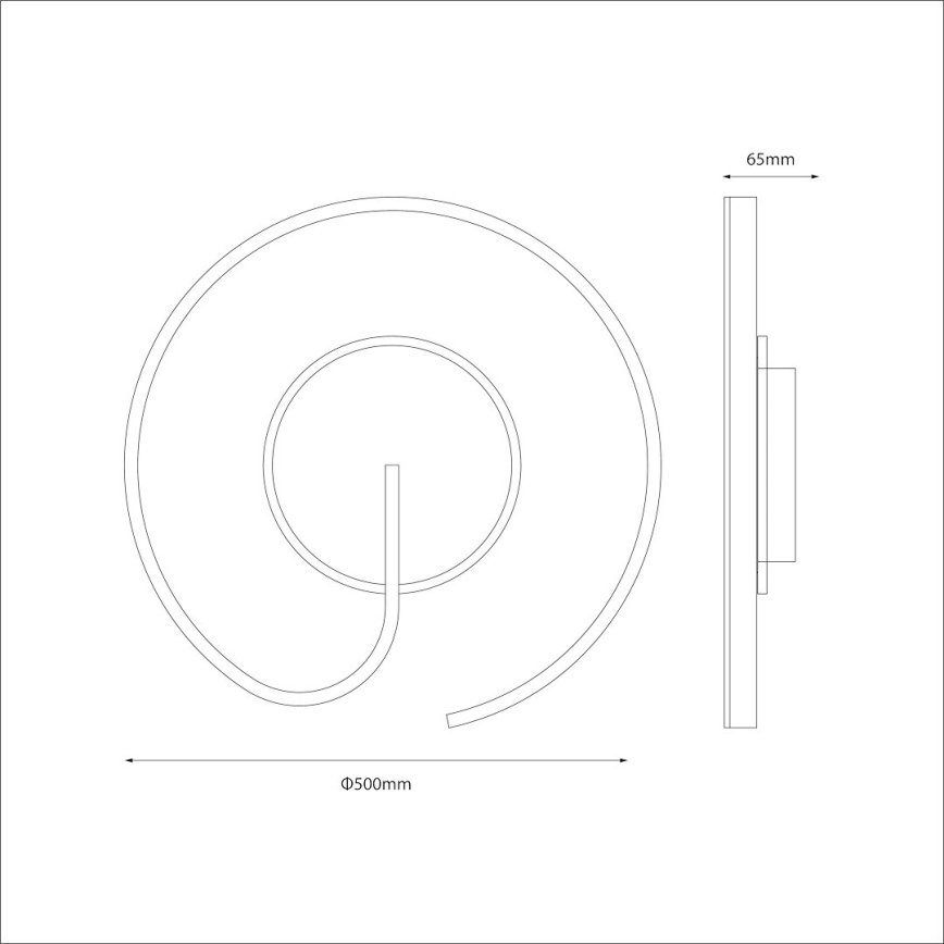 Lampa sufitowa LED LORENZO LED/22W/230V śr. 50 cm czarna