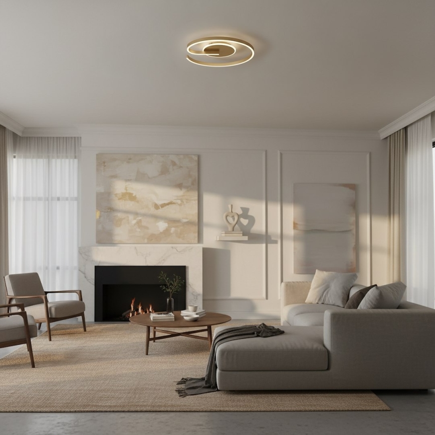 Lampa sufitowa LED LORENZO LED/22W/230V śr. 50 cm złota