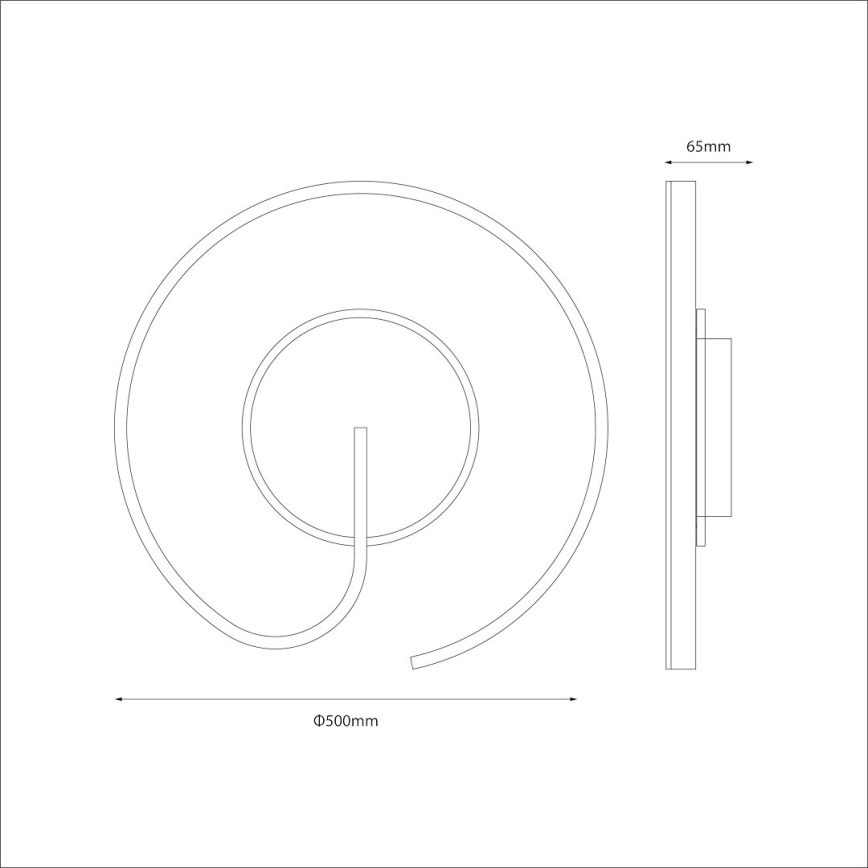 Lampa sufitowa LED LORENZO LED/22W/230V śr. 50 cm złota