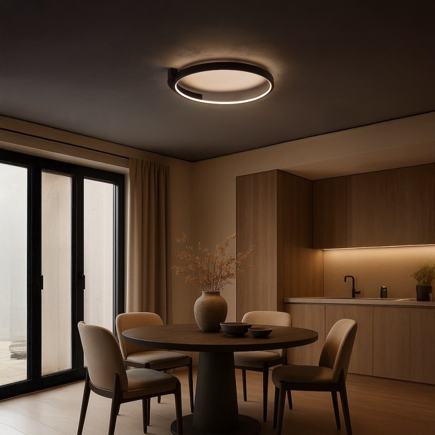 Lampa sufitowa LED LUNA LED/18W/230V śr. 42,5 cm czarna