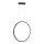 Lampa sufitowa LED na linkach SATURNO LED/28W/230V śr. 50 cm IP44 antracyt