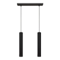 Lampa sufitowa LED na linkach TUBA 2xGU10/4,8W/230V czarna