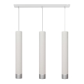 Lampa sufitowa LED na linkach TUBA 3xGU10/4,8W/230V biała/błyszczący chrom