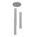Lampa sufitowa LED na linkach TUBA 3xGU10/4,8W/230V szara/błyszczący chrom