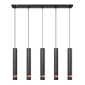 Lampa sufitowa LED na linkach TUBA 5xGU10/6,5W/230V czarna/miedziana